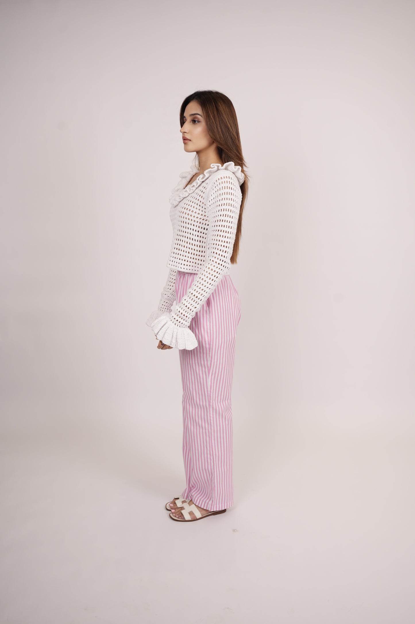 Palm Ruffle Top